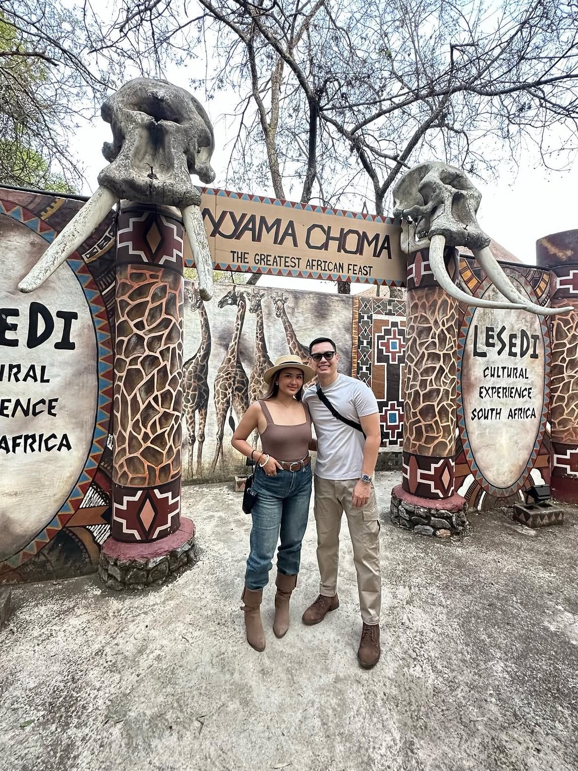 Pau Del Rio at the Lesedi Cultural Experience in South Africa with Avian Summit Travel