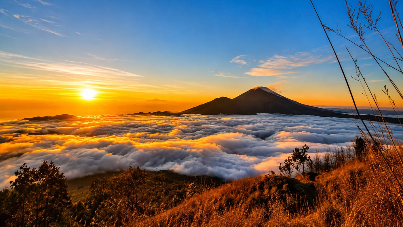 Highlands of Kintamani, offering views of Mount Batur